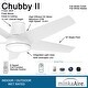 preview thumbnail 15 of 13, Minka Aire Chubby II 5 Blade 58 Inch LED Ceiling Fan For Outdoor Use