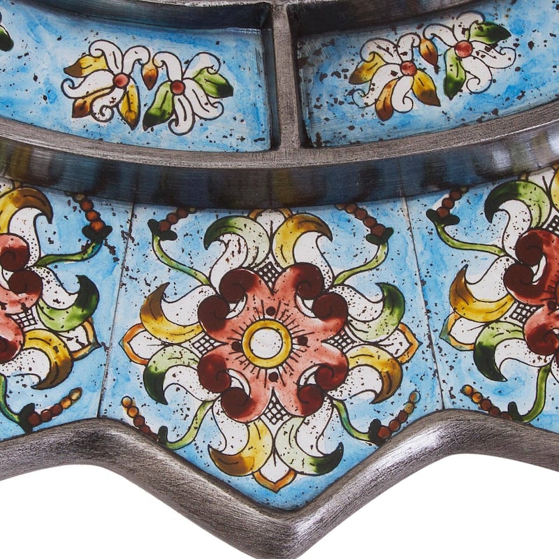 NOVICA Handmade Flowers Birds Accent Wall Mirror (Peru)
