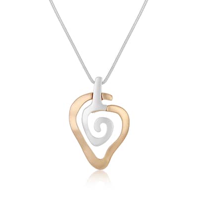 Victoria Townsend Gold Plated Large Spiral Pendant Necklace