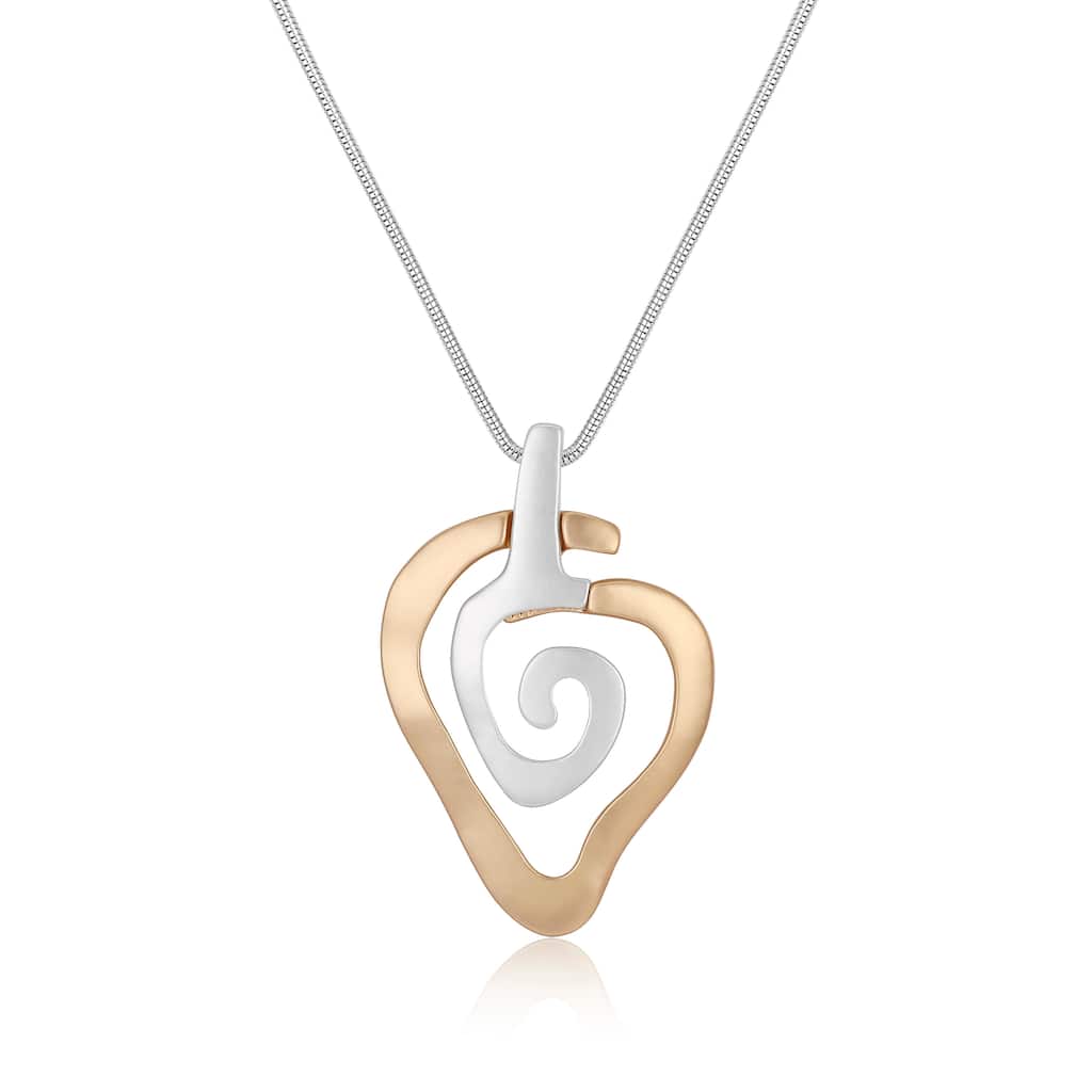 Victoria Townsend Gold Plated Large Spiral Pendant Necklace