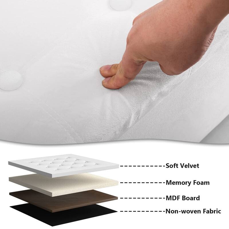 30 Inches Storage Ottoman Bench, Velvet Storage Bench, Folding Storage Chest, Footrest Couch with Wooden Legs, Support 350lbs