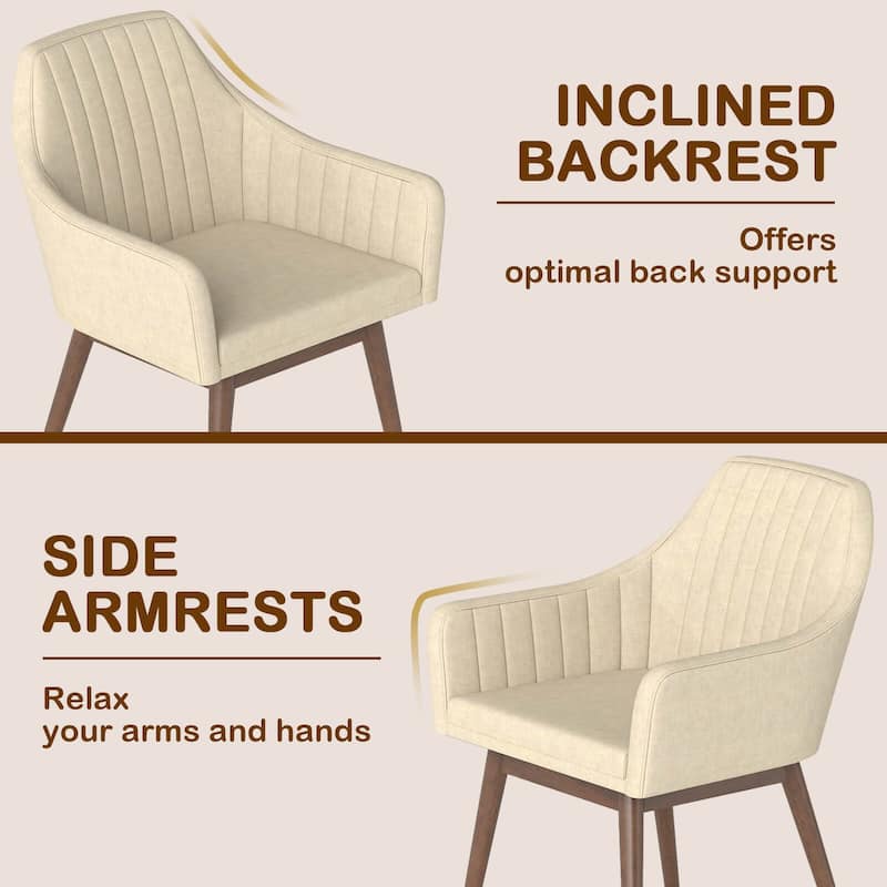 Costway Dining Chairs Set of 2 Upholstered Accent Chairs with Comfy - See Details