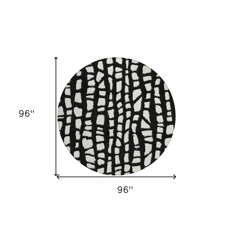 HomeRoots Abstract Transitional Rectangle Outdoor Rug