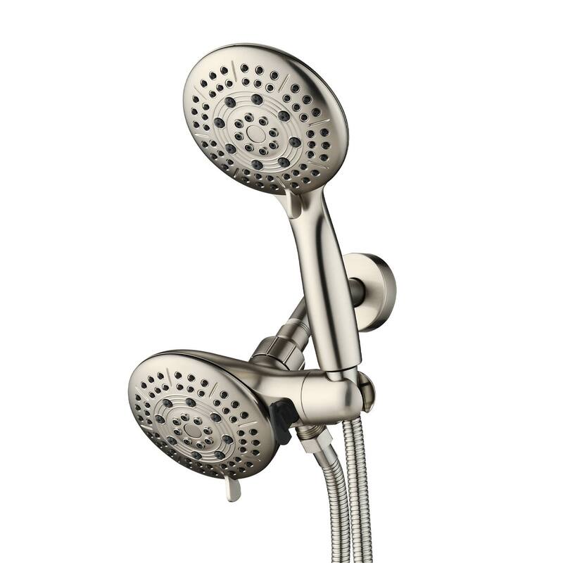 YASINU 6-Spray Round High Pressure Shower Faucet in Matte Black