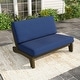 preview thumbnail 60 of 72, Patio Teak Wood Outdoor Loveseat with Cushion