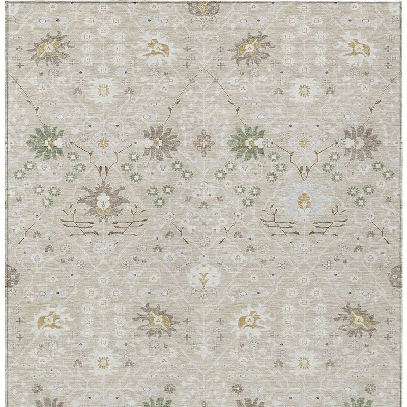HomeRoots Oriental Traditional Rectangle Outdoor Rug