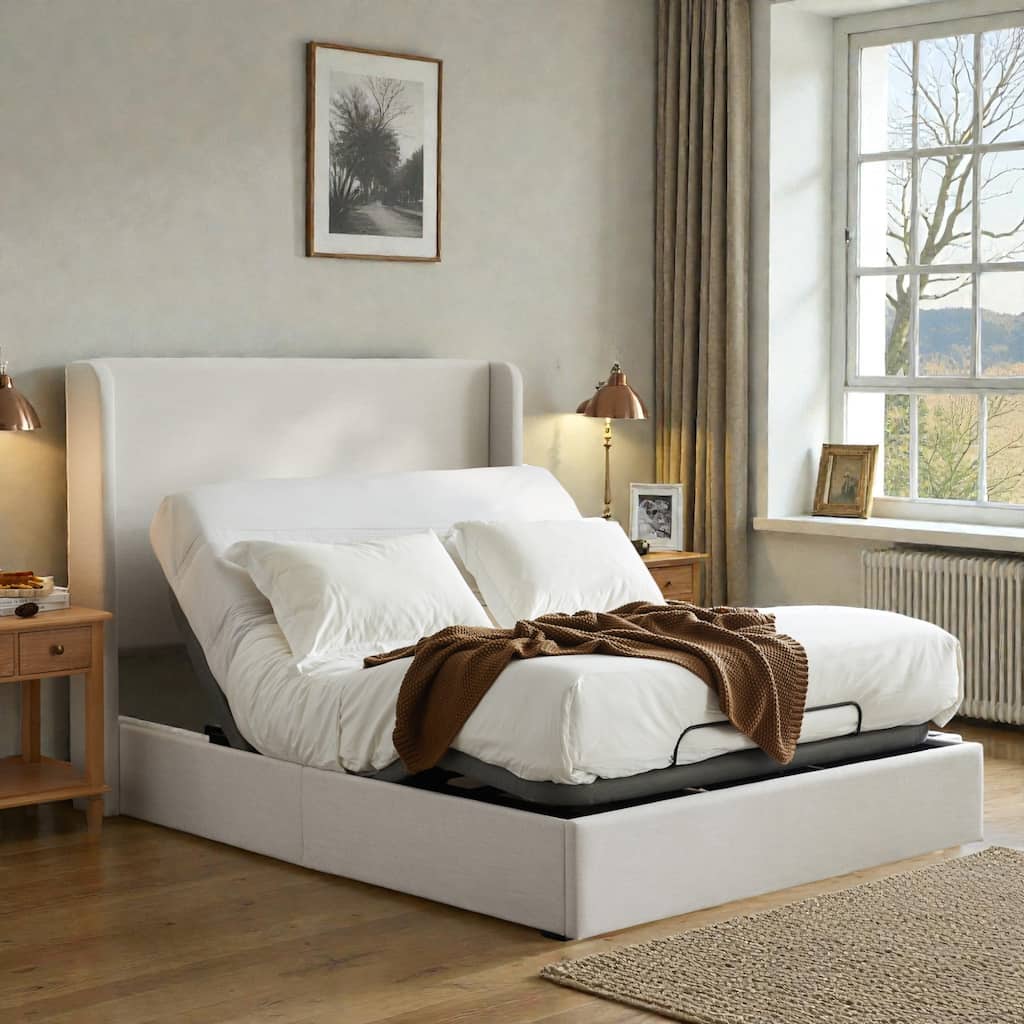 Queen Adjustable Bed Frame with Head & Foot Incline, Massage, Wireless Remote, Zero Gravity, Electric Adjustable Base