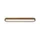 preview thumbnail 4 of 11, Scandinavian Walnut Wood Long Oval Dimmable LED Flush Mount - 37.4 Inches