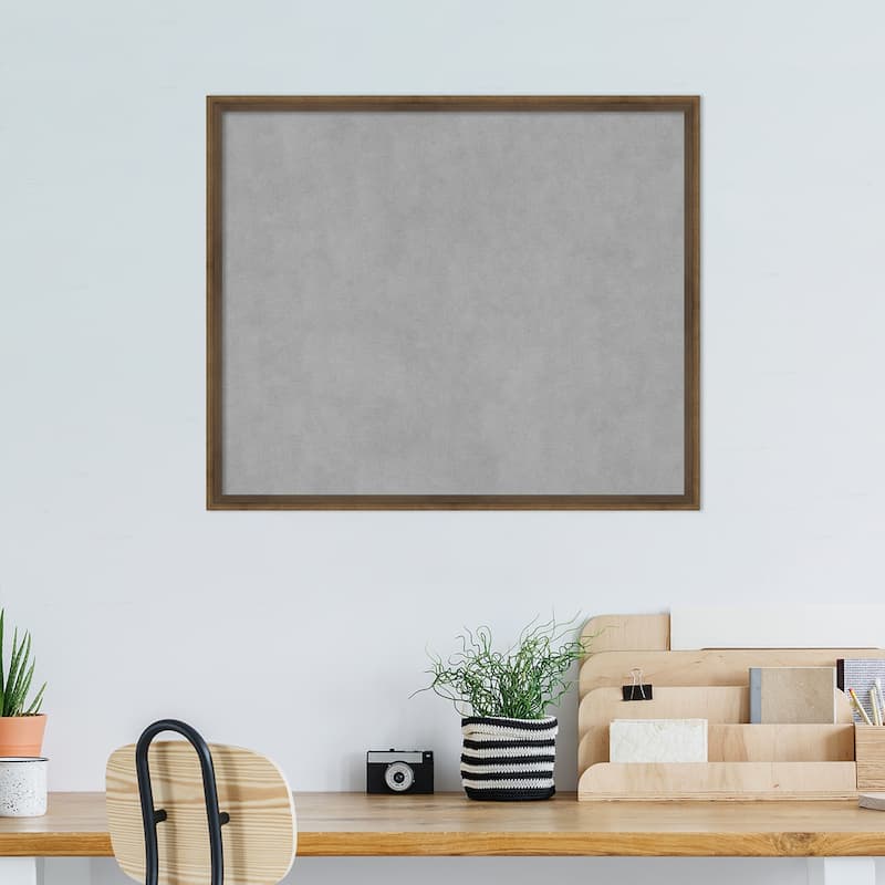 Amanti Art Lucie Light Bronze Framed Magnetic Board