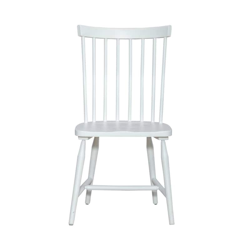 Palmetto Heights Shell White Driftwood Spindle Back Side Chair (Set of 2)