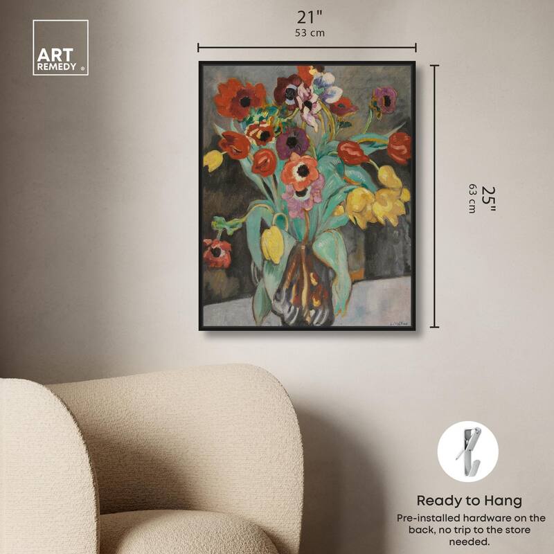 Valtat Anemones Tulipes Canvas by Art Remedy