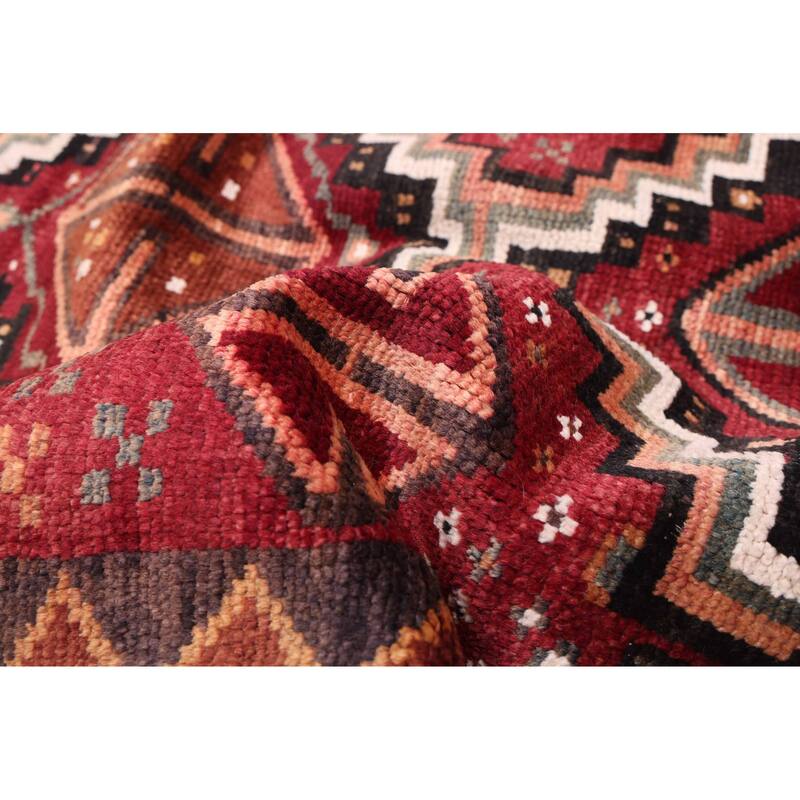 ECARPETGALLERY Hand-knotted Melis Vintage Burgundy Wool Rug - 4'7 x 6'0