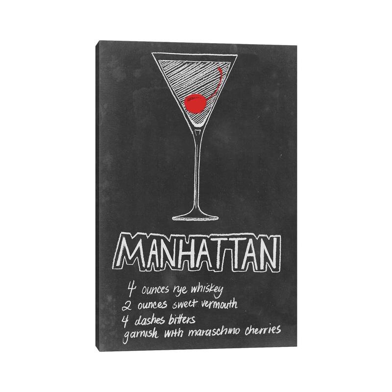 iCanvas "Chalkboard Cocktails Collection IV" by Grace Popp Canvas Print