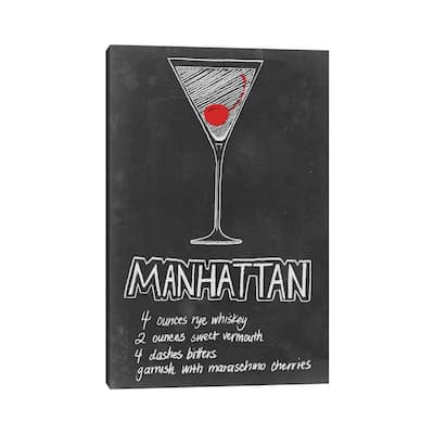 iCanvas "Chalkboard Cocktails Collection IV" by Grace Popp Canvas Print