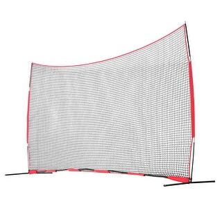 20 x 10 Feet Portable Ball Sports Barrier Protecting Netting with Carry Bag and Steel Pipe Base