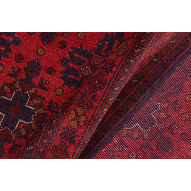 Vintage Biljik Khal Mohammadi Jesus Red/Blue Rug - 5'10'' x 7'8''