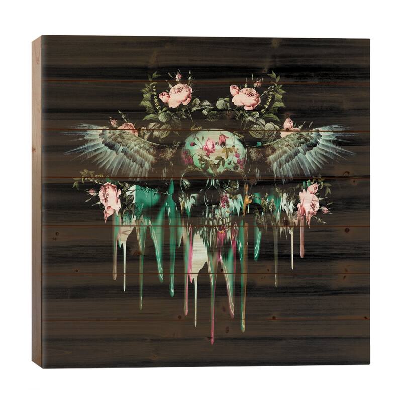Dream Print On Wood by Burcu Korkmazyurek - Multi-Color - 26x26x1.5