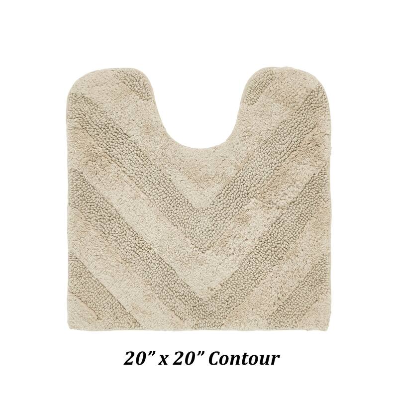 Better Trends Bathroom Rug 100% Cotton Tufted Water Absorbent Bath Rug for Shower, Sink Bath Mats Machine Wash Hugo Collection