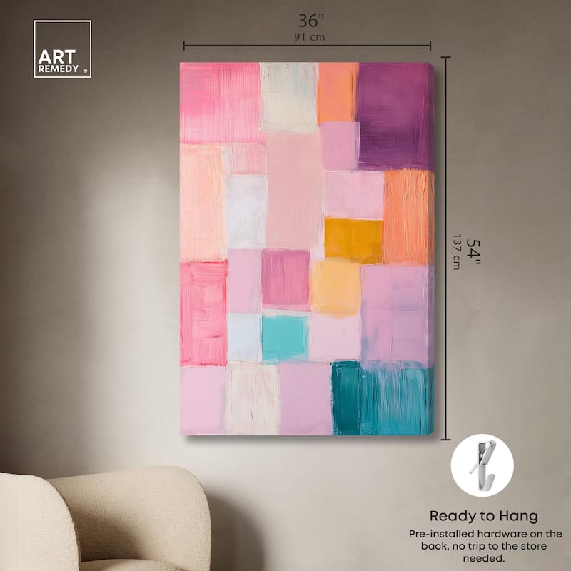 Color Squares III Canvas by Art Remedy, Gallery Wrapped