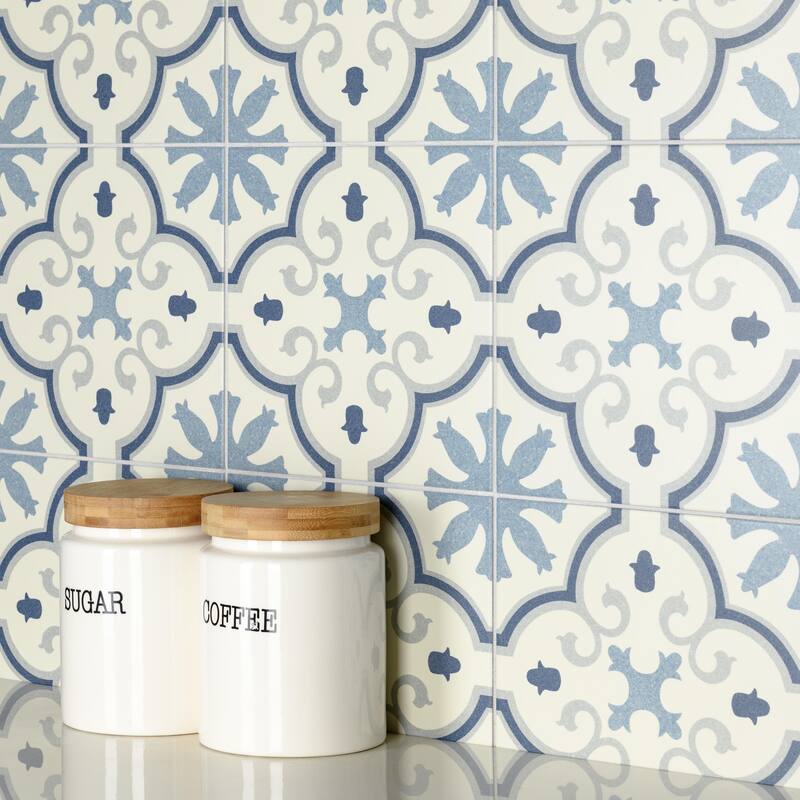 Merola Tile Monteca Blue 9-3/4" x 9-3/4" Porcelain Floor and Wall Tile