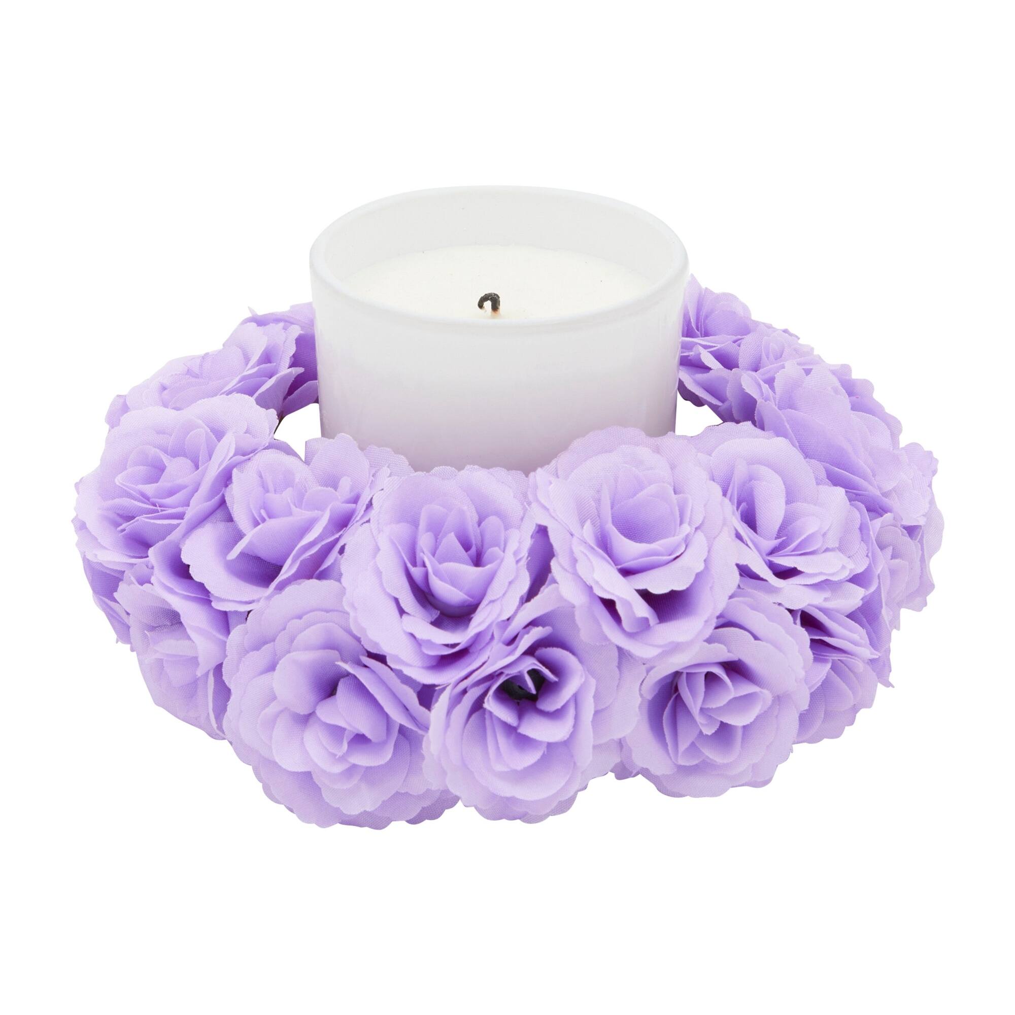 Mini Lavender Silk Artificial Flower Heads for Crafts, Decorations (2