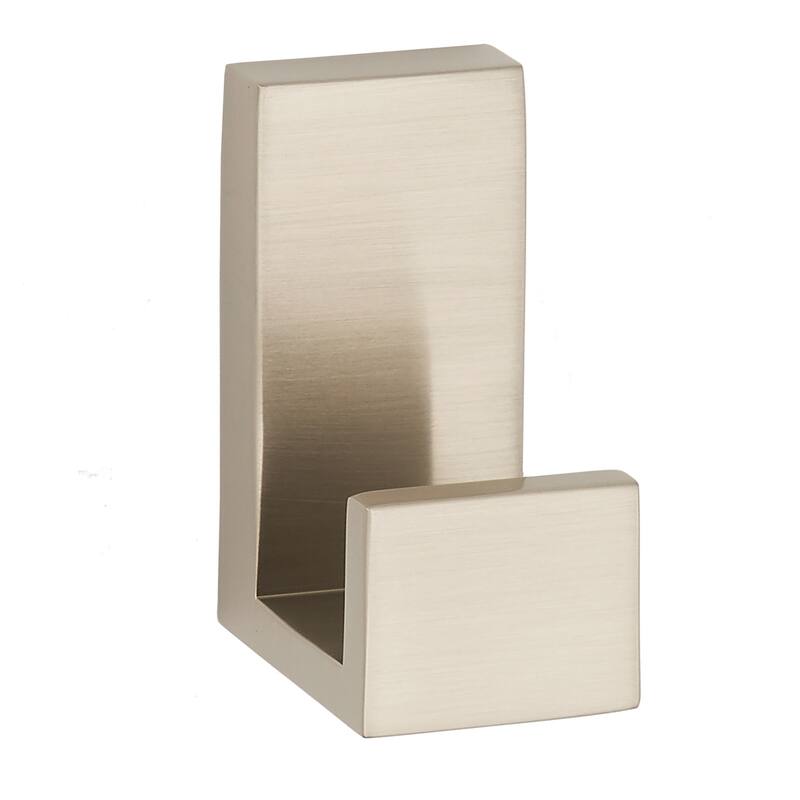Alno A6482 Linear 1" Wide Solid Metal Modern Bathroom Robe Towel Hook - Satin Nickel