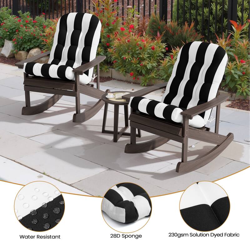 Outdoor Patio Adirondack Rocking Chair Cushions Thickened Chair Pad with Sunbrella