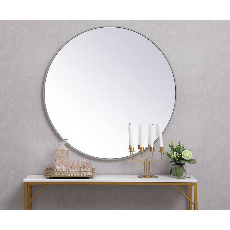 Elegant Lighting Eternity 39" Diameter Circular Beveled Metal Framed