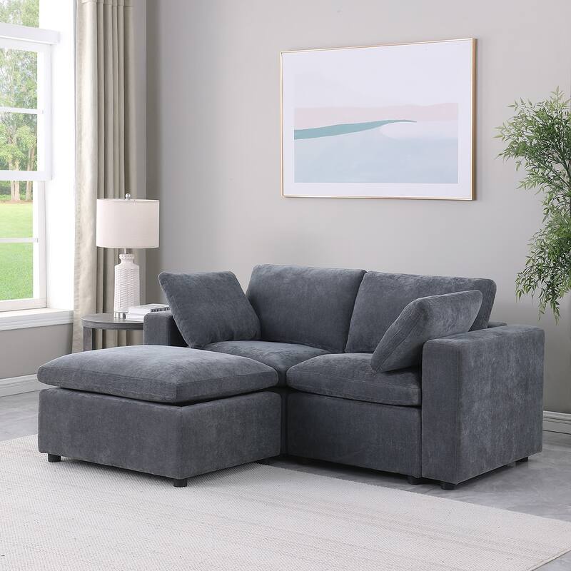 Modular Sectional Sofa, Convertible U Shaped Sofa Couch, Modular Sectionals with Ottomans