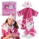 preview thumbnail 1 of 6, Unicorn Gifts for Girls Sleepover Set of 4, Includes Unicorns Storybook, Plush Stuffed Animal, Sleep Mask & Robe