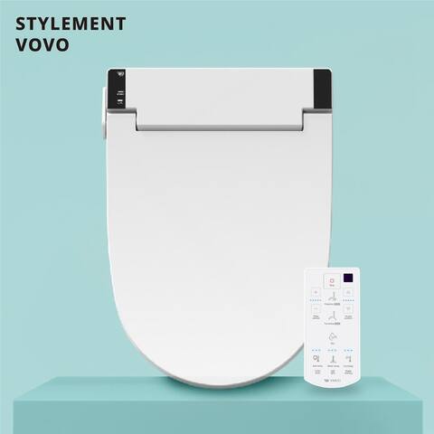 VOVO Stylement Electric UV LED Sterilization Bidet Toilet Seat With Remote, Elongated