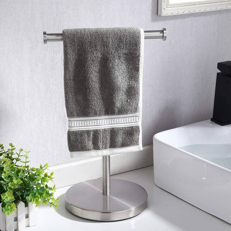 Countertop T-Shape Towel Rack Holer with Heavy Weight Base