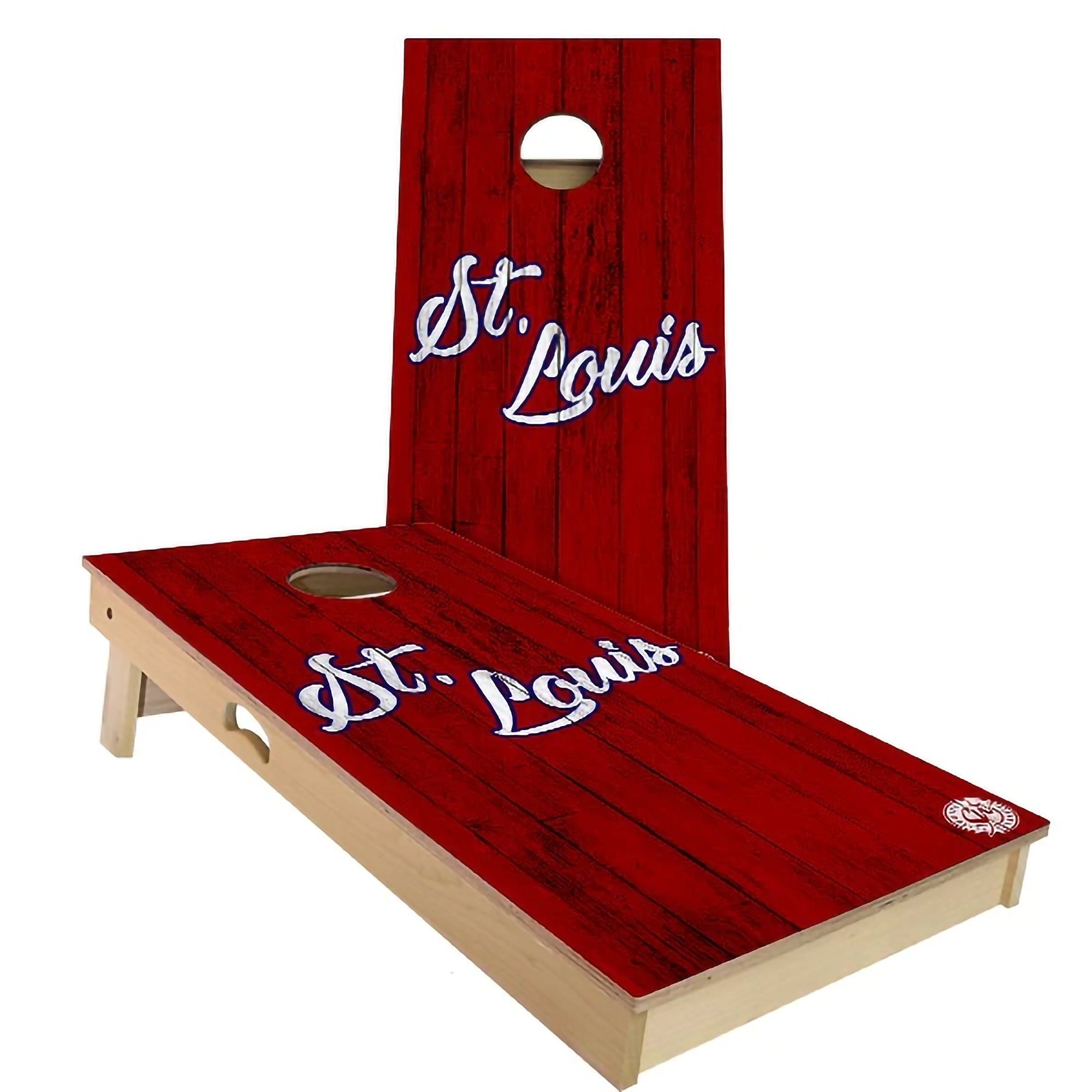 St. Louis Rustic Baseball Outdoor Cornhole Board Set