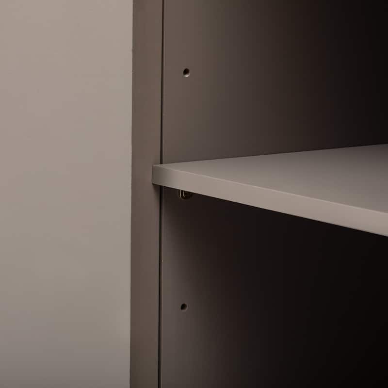 Vertical Striped Door Storage Cabinet