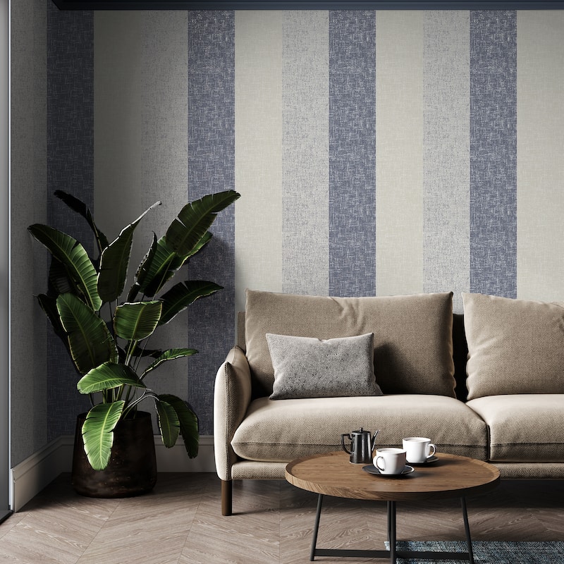 Solstice Navy Copper Wallpaper