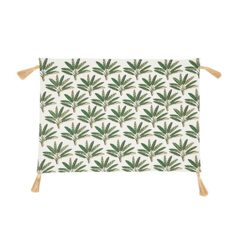 Palm Tree Placemat (Set of 4) - 13"x18" - Green - Set of 4 - 13"x18"