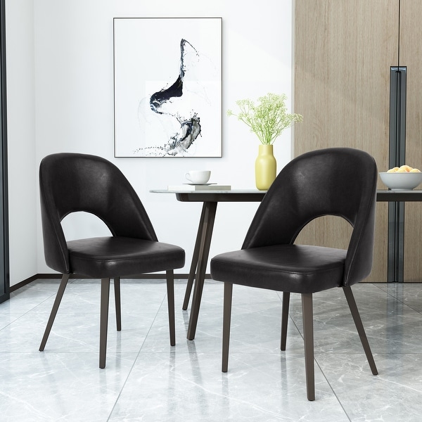 Black retro hotsell dining chairs