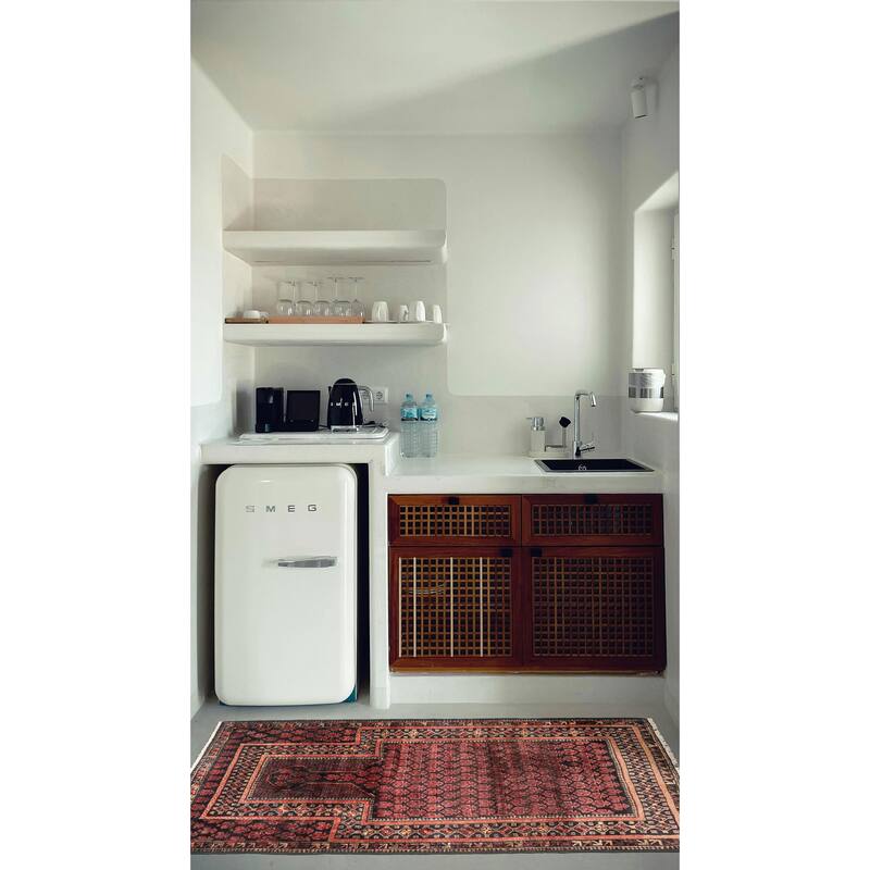 ECARPETGALLERY Hand-knotted Teimani Red Wool Rug - 3'0 x 4'8