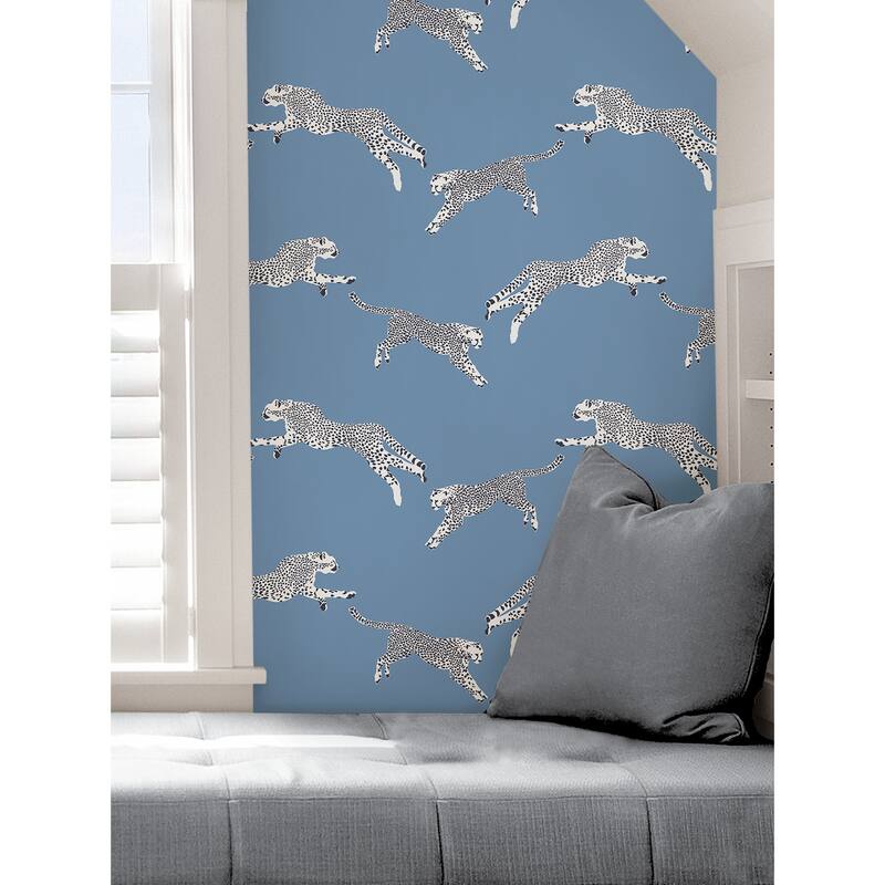 Scalamandre Cloud Nine Leaping Cheetah Peel & Stick Wallpaper