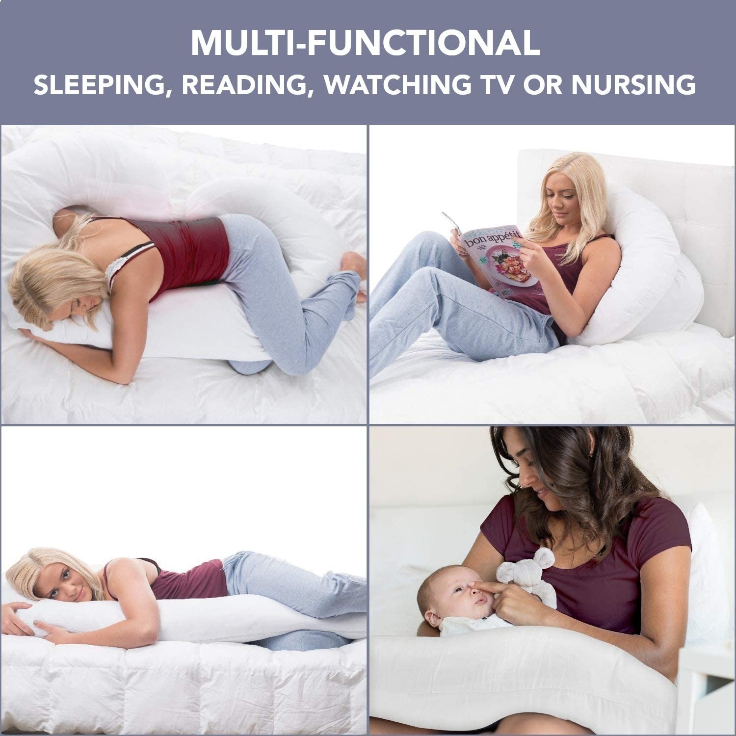 COMFYSURE Full Body Pregnancy Pillow - 58 C Shaped Maternity Pillow - Bed  Bath & Beyond - 33547545