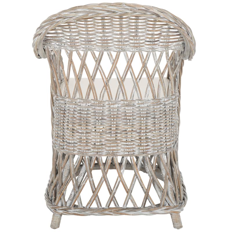 SAFAVIEH Spyrini Natural Rattan Club Chair - 25.5" x 26.5" x 35.5" - 26Wx27Dx36H