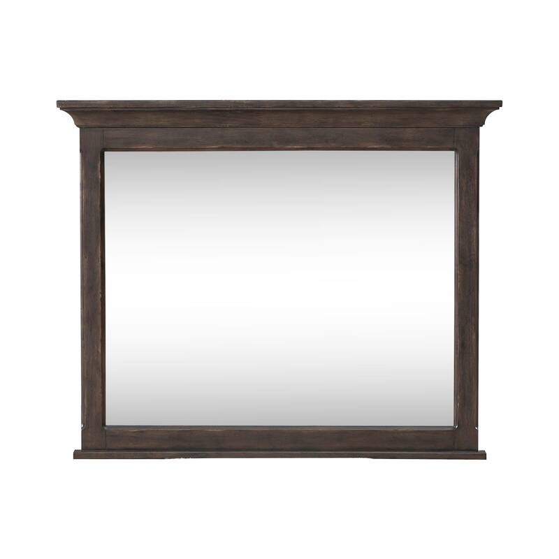 Paradise Valley Saddle Brown Landscape Mirror - Saddle Brown
