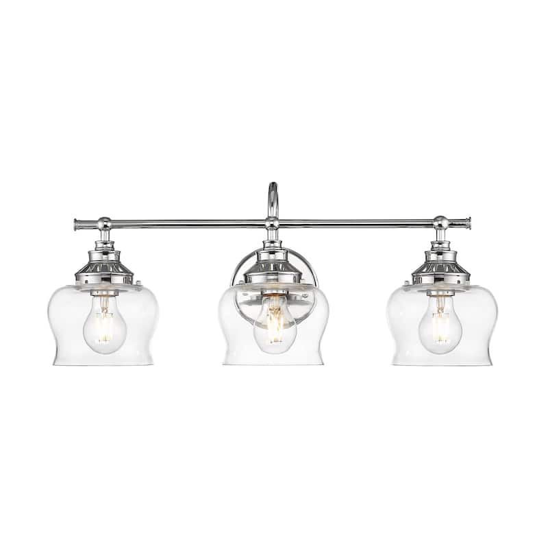 Golden Lighting 3610-BA3 CLR Daphne 3 Light 6" Wide Vanity Light - Chrome