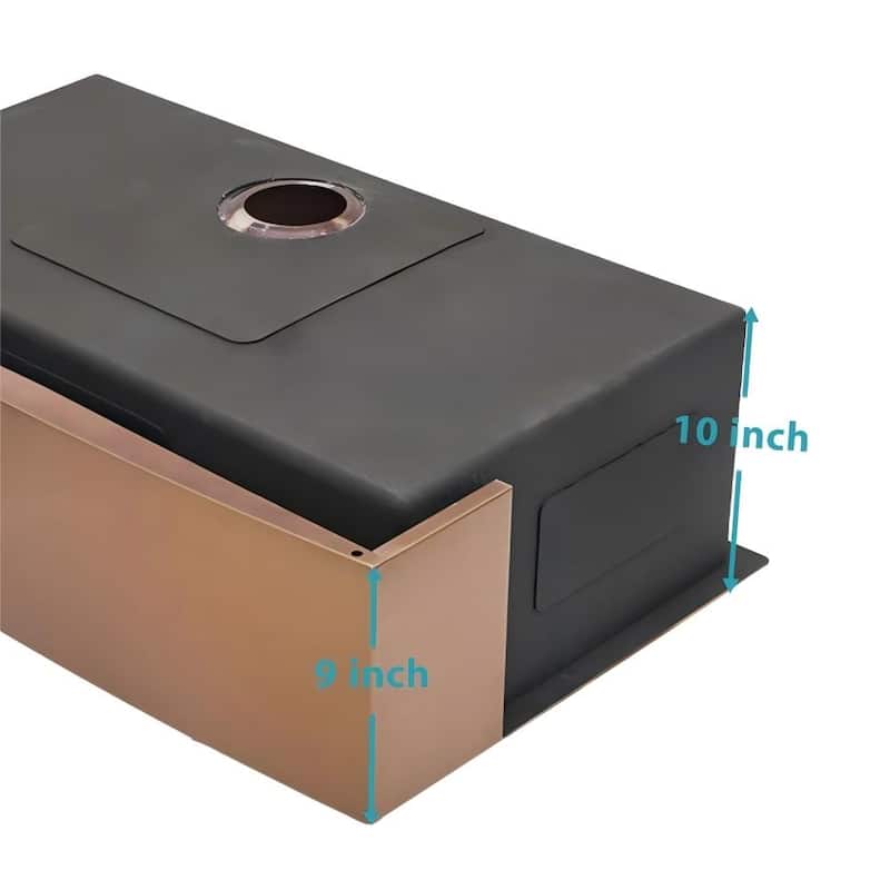 30 Rose Gold Farmhouse Sink - 30x21x10 Inch Kitchen Sink Stainless Steel 16 gauge Apron Front Kitchen Sink