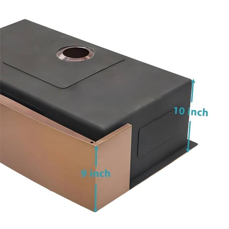 36 Rose Gold Farmhouse Sink - 36*21*10 Inch Kitchen Sink Stainless Steel 16 gauge Apron Front Kitchen Sink
