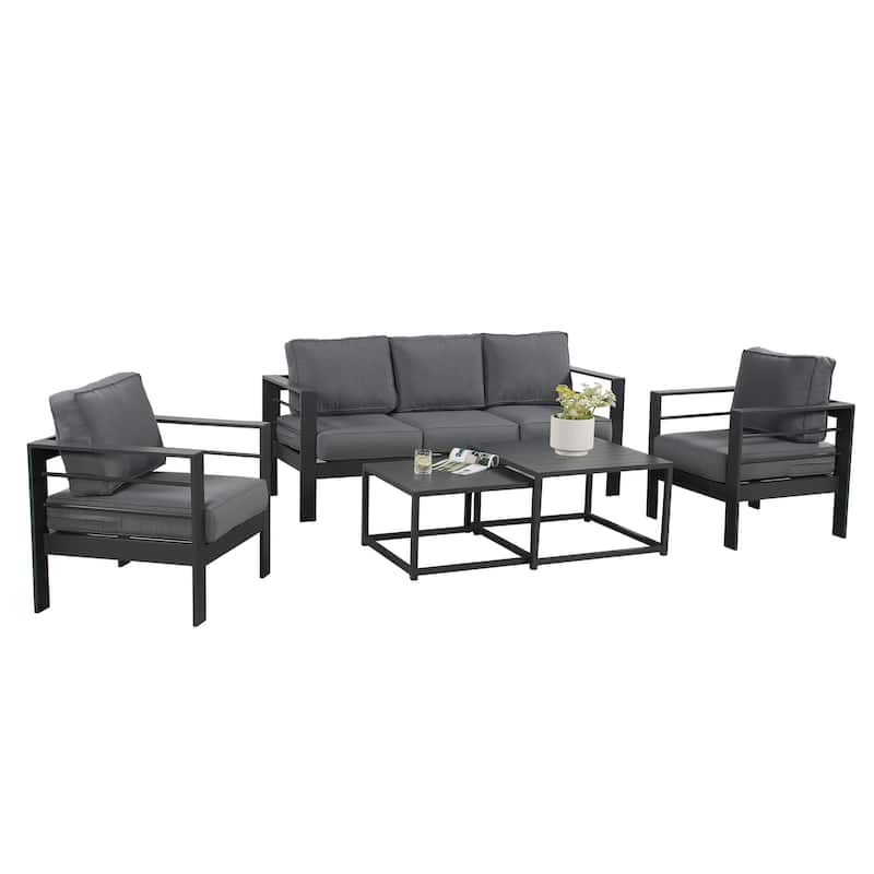 Royalcraft 5 pcs Aluminum Outdoor Patio Conversation Set