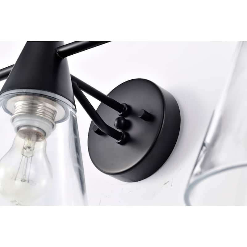 Latilala 29 Inch Matte Black Wall Sconces 3-Lighted