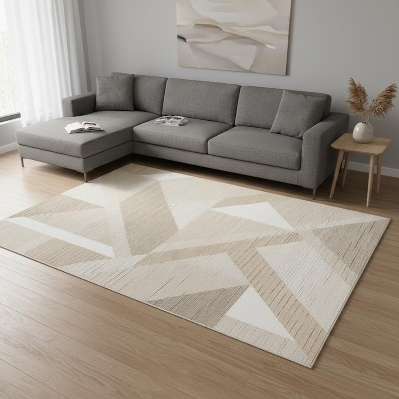 HomeRoots Geometric Modern Rectangle Area Rug - 8' X 11'