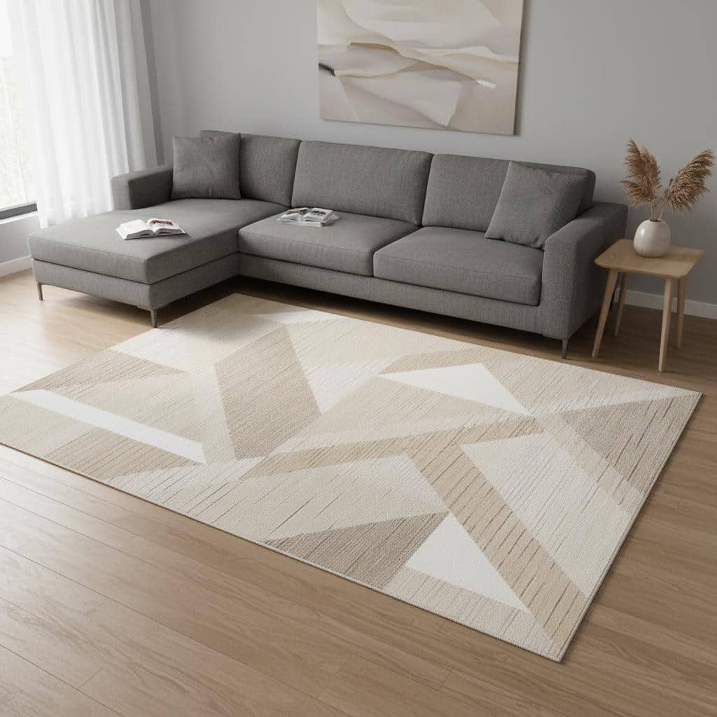 HomeRoots Geometric Modern Rectangle Area Rug