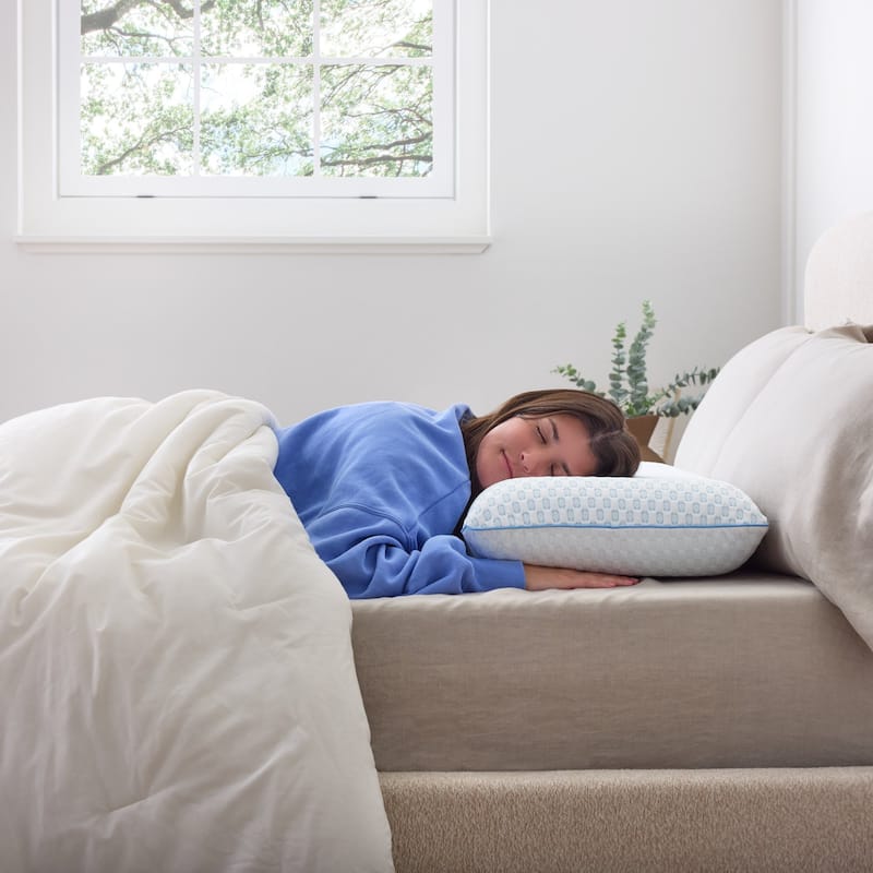 Lucid All-Season Gel Memory Foam Pillow with Cooling Cover